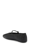 Jeffrey Campbell Khloe Perforated Square Toe Flat In Black