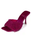 Jeffrey Campbell Kinsley Beaded Heels In Fuchsia In Pink