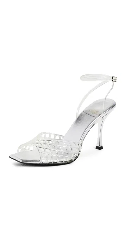 Jeffrey Campbell Latti Jelly Sandals Clear Silver