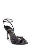 Jeffrey Campbell Lattix Ankle Strap Jelly Sandal In Black