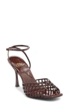 Jeffrey Campbell Lattix Ankle Strap Jelly Sandal In Brown