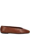 Jeffrey Campbell Leather Ballet Flats In Brown