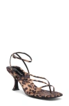 Jeffrey Campbell Leeda Ankle Strap Sandal In Cheetah Satin