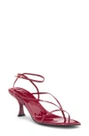 Jeffrey Campbell Leeda Ankle Strap Sandal In Cherry Red Patent
