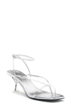 Jeffrey Campbell Leeda Ankle Strap Sandal In Silver