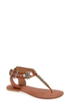 Jeffrey Campbell Leif Sandal In Cognac Combo