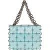Jeffrey Campbell Les-filles Shoulder Bag In Mint Satin Combo