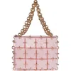 Jeffrey Campbell Les-filles Shoulder Bag In Pink Satin Combo