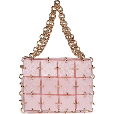 Jeffrey Campbell Les-filles Shoulder Bag In Pink Satin Combo