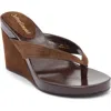 Jeffrey Campbell Liezel Platform Wedge Flip Flop In Brown