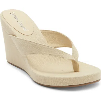 Jeffrey Campbell Liezel Platform Wedge Flip Flop In Neutral