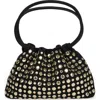 Jeffrey Campbell Lil-brat Leather Handbag In Black Suede Gold