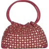 Jeffrey Campbell Lil-brat Leather Handbag In Deep Rose Suede Gold