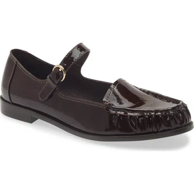 Jeffrey Campbell Lillith Mary Jane Flat In Burgundy