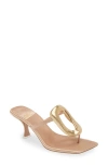 Jeffrey Campbell Linq Up Sandal In Natural Satin Gold