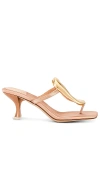 Jeffrey Campbell Linq Up Sandal In Natural Satin Gold