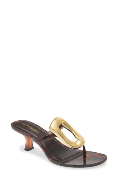 Jeffrey Campbell Linq Up Slide Sandal In Brown