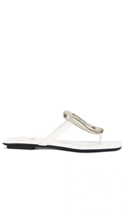Jeffrey Campbell Linques-2 Sandal In White Silver