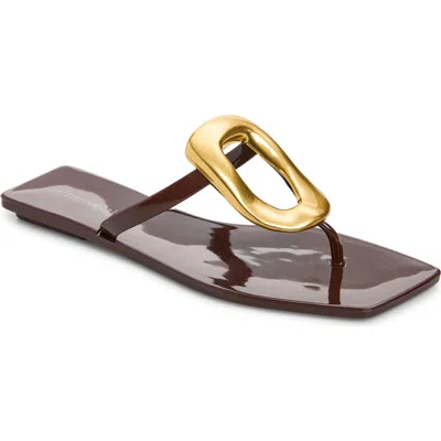 Jeffrey Campbell Linques Flip Flop In Brown
