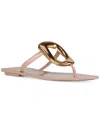 Jeffrey Campbell Linques-j Embellished T-strap Flat Jelly Sandals In Pink