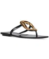 Jeffrey Campbell Linques-j Embellished T-strap Flat Jelly Sandals In Black