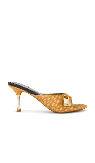 Jeffrey Campbell Locknkey Sandals In Sand Cream Dot