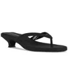 Jeffrey Campbell Lollipop Jelly Kitten-heel Thong Sandals In Black Matte