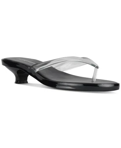 JEFFREY CAMPBELL LOLLIPOP JELLY KITTEN-HEEL THONG SANDALS