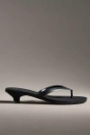 Jeffrey Campbell Lollipop Kitten-heel Jelly Thong Sandals In Black