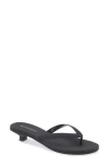 Jeffrey Campbell Lollipop Jelly Kitten-heel Thong Sandals In Black Matte