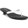 Jeffrey Campbell Lollipop Kitten Heel Sandal In White Matte Black