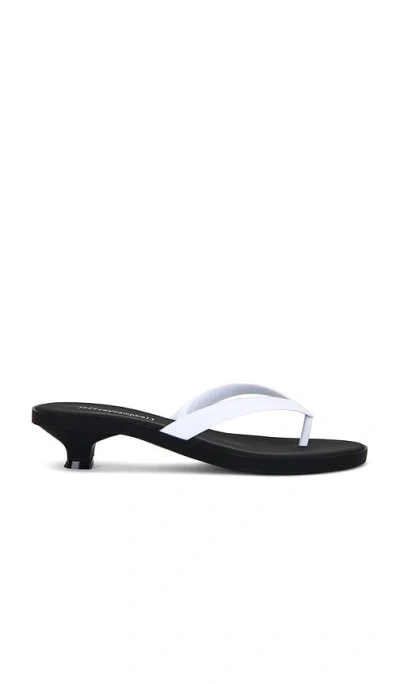 Jeffrey Campbell Lollipop Sandals In White Matte,black Matte