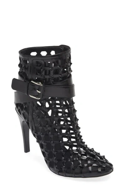 Jeffrey Campbell Loom Cage Bootie In Black