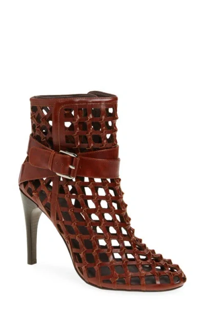 Jeffrey Campbell Loom Cage Bootie In Tan