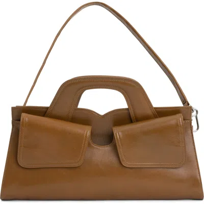 Jeffrey Campbell Lorelai Double Strap Leather Satchel In Mustard
