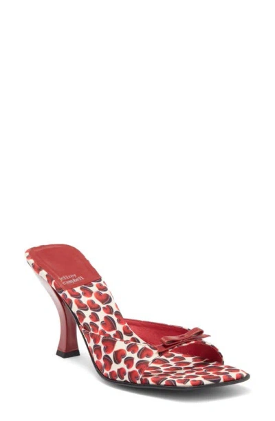 Jeffrey Campbell Loveable Slide Sandal In Red Hearts