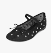 Jeffrey Campbell Fathom Studded Ballet Flat In Black
