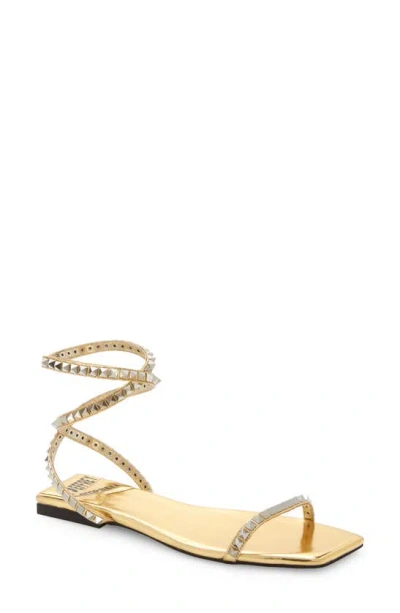 Jeffrey Campbell Luxor Strappy Sandal In Gold Silver Combo