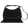 Jeffrey Campbell Lyrical Suede Crossbody Bag In Black