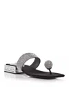 Jeffrey Campbell Main Event Embellished Block Heel Sandals In Black In Black