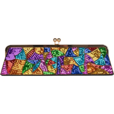 Jeffrey Campbell Marguerite Multicolor Sequin Clutch