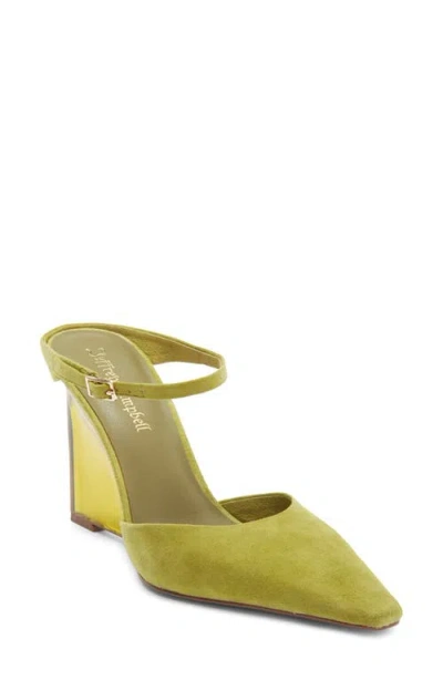 Jeffrey Campbell Maribelle Wedge Mule In Green