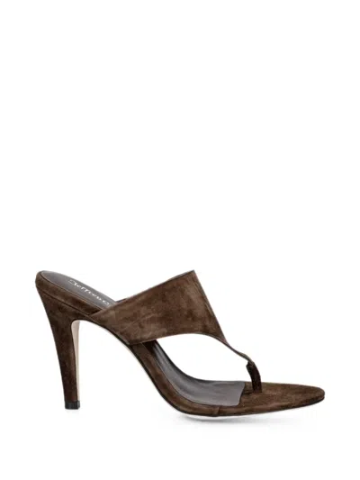 Jeffrey Campbell Marilla Suede Thong-strap Sandals In Multi