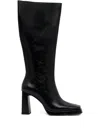 Jeffrey Campbell Maximal-3 Square-toe Knee-high Boots In Black