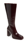 Jeffrey Campbell Maximal Knee High Boot In Wine