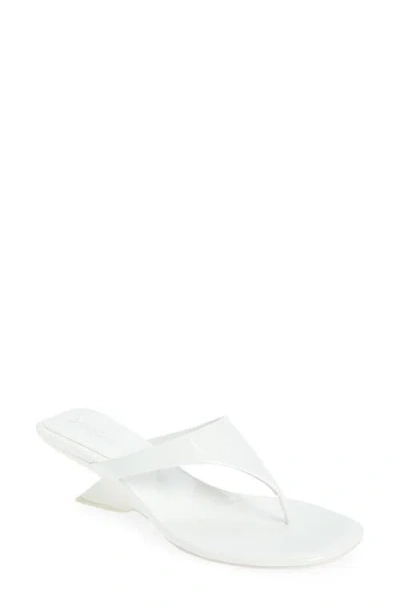 Jeffrey Campbell Medellin Wedge Flip Flop In White