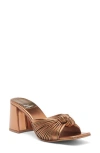 Jeffrey Campbell Melonger Block Heel Sandal In Bronze Combo