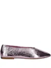 Jeffrey Campbell Metallic-effect Leather Ballet Flats In Purple