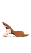 Jeffrey Campbell Mew 2 Satin Slide Sandal In Brown