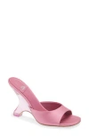 Jeffrey Campbell Mew-2 Sculpted Vinyl Wedge Sandals In Pink